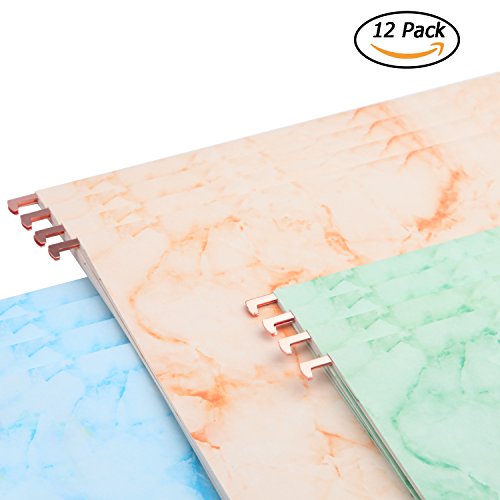 YOMA Marbling Hanging File Folders Marbleize File Folders 12pcs A Set---Assorted