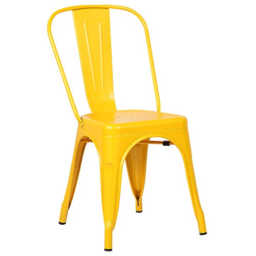 Poly and Bark Trattoria Side Chair in Yellow (Set of 2)