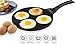 Gourmia GPA9525 Blini Pan With Induction Bottom Nonstick Silver Dollar Pancake Maker With 4-Mold Design 100% PFOA free non-stick coating