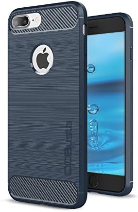 iPhone 7 Plus Case by CCBusta Carbon Fiber Design Stylish Slim Shockproof Protective Soft TPU Case for Apple iPhone 7 Plus (Dark Navy)