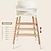 Asunflower Wooden High Chair Modern Adjustable Feeding Baby Highchairs Solution with Tray for Baby/Infants/Toddlers