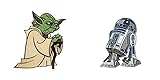 J&C Star Wars Yoda Cane and R2D2 (2-Pack) Embroidered Sew/Iron-on Patches