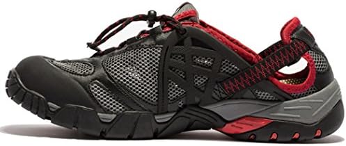 KENSBUY Women& Men's Mesh Water Shoes,Outdoor,Beach Aqua,Fishing Leisure Sneakers EU47 Red