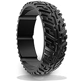 DSZ Silicone Wedding Ring for Men Sports Rubber Band for Heavy Duty - Unique Jeep Tire Tread Design with Groove for Extra Comfort