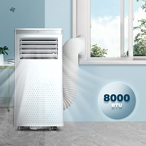 ZAFRO 8,000 BTU Portable Air Conditioner with Remote Control for Room