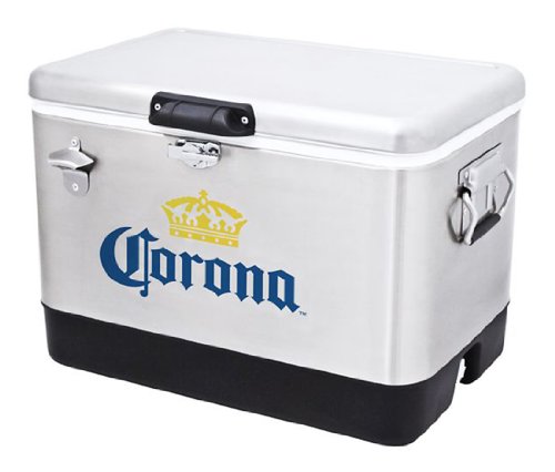 Corona Stainless Steel Beer Cooler 54 quart with Bottle Opener Coleman