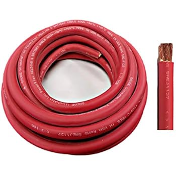 4 Gauge 4 AWG 20 Feet Red Welding Battery Pure Copper Flexible Cable Wire - Car, Inverter, RV, Solar by WindyNation