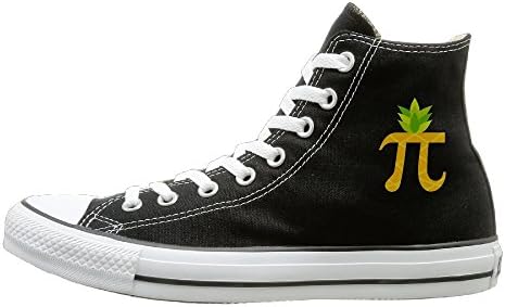 Shenigon Funny Pi-neapple Canvas Shoes High Top Casual Black Sneakers Unisex Style 40