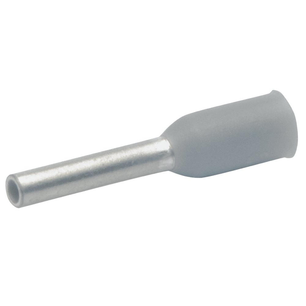 Klauke 166GRL KLAU Wire End Ferrules DIN 0.14 mm² 8 mm VZ Insulated, Grey/Silver, Pack of 100
