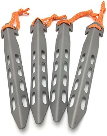 ZEARE Camping Tent Pile V Ultra Light Tent Nail With Reverse Light Rope 4/8/12PCS Tent Pegs Tent Stakes (4 PCS)
