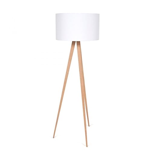 title=Piantana Design Tripod Wood – Deco Zuiver bianco
