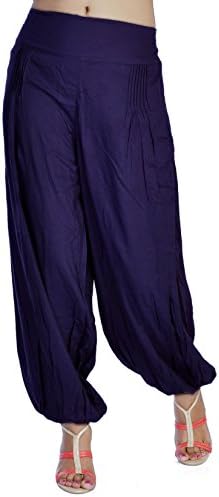 VB Originals Women's Rayon Fabric Summer Soft Casual Harem Pants Trouser Medium Sky Blue