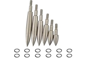 12 pcs Archery Bullet Field Points 100/150/200/250/300/350 Grain Arrow Tips Screw in Broadheads Target Shooting Hunting Arrow
