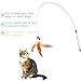 TINKSKY Kitten Cat Pet Toy Wire Chaser Wand Teaser Plumage with Bell Beads Play Fun Gifts for Your Lovely cat (Random Colour)