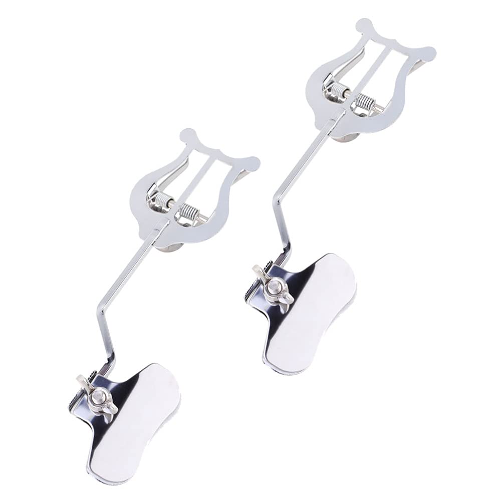 MILISTEN 2pcs Trombone Lyre Clip on Metal Music Book Clip Page Holder Sheet Trombone Music Score Clamp for Trombone Musicians