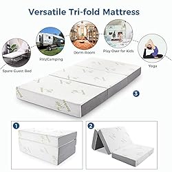 Folding Mattress, Inofia Memory Foam Tri-fold