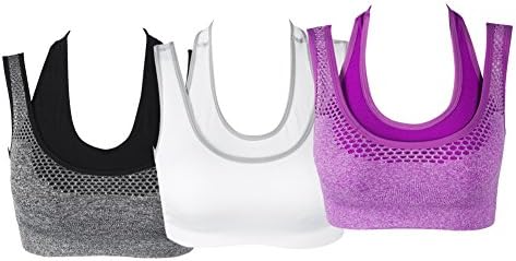 YEYELE Women 1or 3 or 5 Pack Adjustable Strap and Removable Pad Tank Top Racerback Sports Bra
