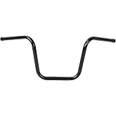 CELOMT 7/8'' Ape Hanger Handlebars (8'' Rise, Black Iron)