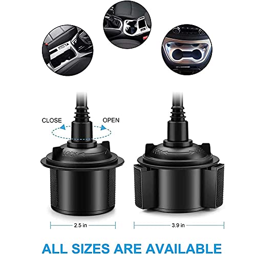 Cup Holder Phone Mount, Cup Phone Holder for Car, Phone Cup Holder for Car 360 Degrees Rotation Car Cradle for iPhone 12 Pro/11 Pro Max/XS/XR/X/8/7, Samsung Galaxy, Moto, etc.