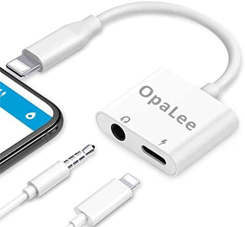 OpaLee Headphone Jack Adapter Converter Charging Car Charger Earphone 3.5mm AUX Jack Adapter Cable Wire Control Accessories 2 in 1 Music & Charging Adapter