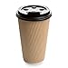 Restaurantware-LIDS ONLY: 500-CT Disposable Black Lid for Coffee and Tea Cups - Fits 8, 12, 16, 20-OZ Cups: Perfect for Coffee Shops, Juice Shops, and Takeout - Recyclable Polystyrene Cup Lid