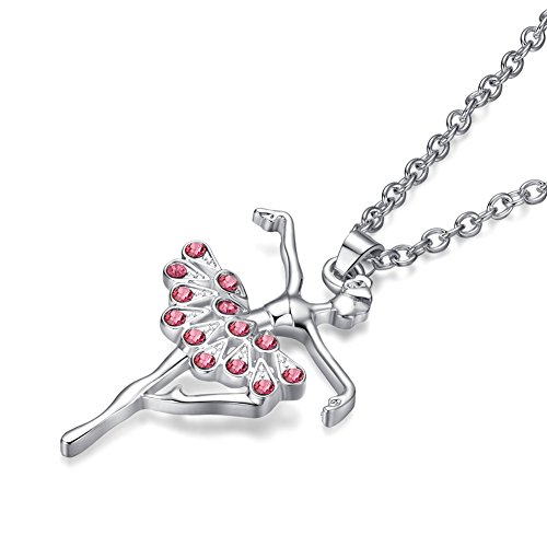 eloi Little Girl Necklace Light Pink Ballet Recital Gifts Ballerina