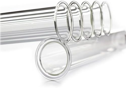 Vitrulab Test Tube Set with Natural Corks Pack of 12 Smooth or with Rim Various Sizes, 12Stück 160x16mm Bördelrand