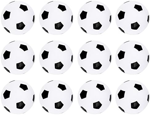 Truscope Sports Foosball Table Soccer Replacement Balls - 36mm - (12 Pack, Black-White)