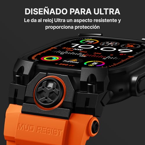 Bandletic Compatible with Apple Watch Band Ultra 3 2 1 49mm, Soft Silicone Sport Comfort Resistant Breathable Band with Protective Film, Only for iWatch Ultra 49mm Bands for Men Women