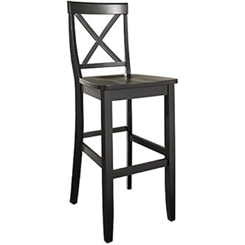 Crosley Furniture X-Back Bar Stool (Set of 2), 30-inch, Black