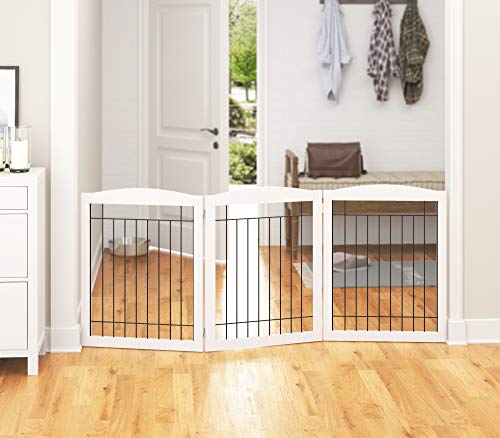Pawland Freestanding Foldable Wire Pet Gate