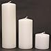 1 X Hanna's 3x3 Pillar Candle (White Unscented) - 3x3-Unscented
