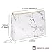 Joyful 3PCS White Marble Cosmetic Bag Set Women Casual Makeup Pouch Toiletry Organizer Case Pouch Storage Makeup Brushes Bag