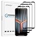 Orzero (3 Pack) Tempered Glass Screen Protector Compatible for ASUS ROG Phone 2, 2.5D Arc Edges 9 Hardness HD Anti-Scratch Full-Coverage (Lifetime Replacement)