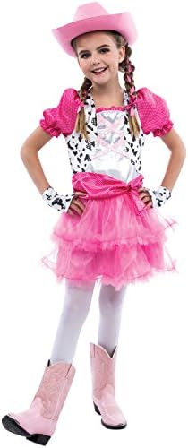 Adorable Cowgirl Halloween 3pc Girl Costume, Pink