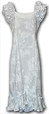 Pacific Legend White Wedding Long Hawaiian Muumuu Dress (L)