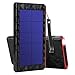 Solar Charger 20000mAh Emergency Power Bank with SunPower Solar Panel USB C Port Outdoor Carabiner Waterproof for Cycling Hiking Camping Backpacking Trip fit iPhone Android Cell Phone GPS USB Devices