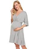 Ekouaer Hospital Nightgown Womens Short Sleeve