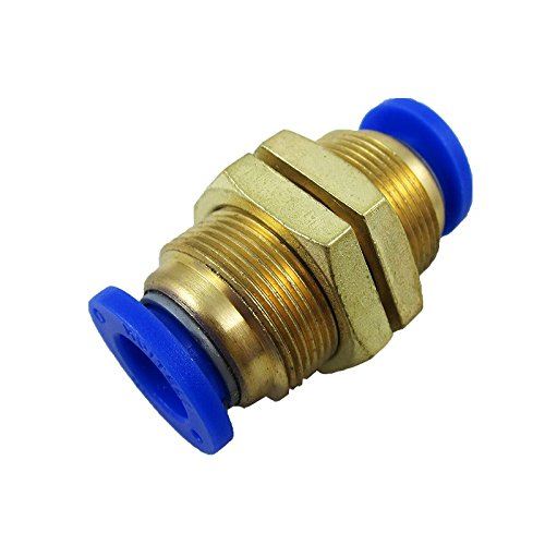 TmallTech Pneumatic Bulkhead Connector 4mm M12 Push In Fittings f Air
