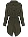 Hotouch Womens Lightweight Travel Trench Waterproof Raincoat Hoodie Windproof Hiking Coat Packable Rain Jacket