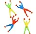 Bulk Toys - Party Favors - 60 Pc Wacky Fun Stretchy Sticky Fingers Toy Assortment Includes; Large Glitter Sticky Hands, 12 Sticky Feet, Wall Climbing Men, & Sticky Lizards, Stocking Stuffers