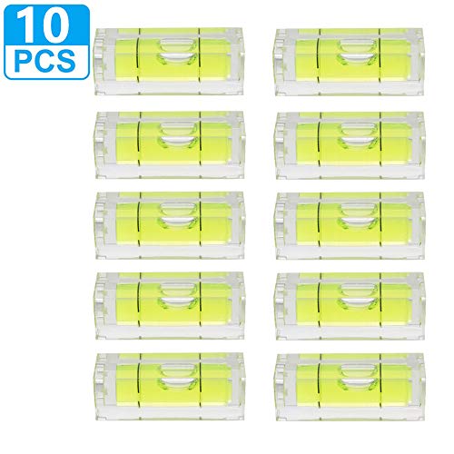Mini Level for Picture Hanging,Square Bubble Level 10x10x29mm,Photo Frame RV Tripod Level Mark Measuring Tools 10 Pack - Thumbnail 6