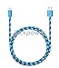 Iphone cable, Jackpower MFI Certified Lightning USB Nylon Braided Charging Cable 10ft Extra Long Cord for Apple iPhone6/6s/6 plus/5c/5s/5/SE,iPad,iPod(BLue)