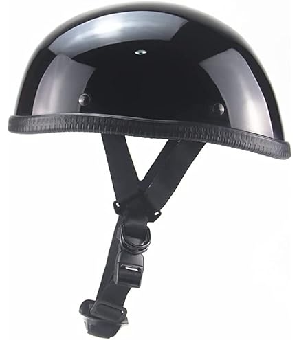 Beanie Motorcycle Half Helmet,German Style Novelty Motorcycle Helmets,DOT Helmet Approved for Adult Men and Wome,Skull Cap Helmet for Chopper Moped Scooter Motorbike Electric-A|55-62CM : Automotive
