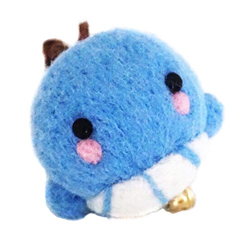 image for Wool Queen Needle Felting Blue Whale Kit, 70S Queensland Fine Wool, Fe