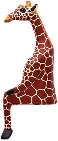 Acacia Creations Handcarved Seated Giraffe Small Shelf Sitter Accent