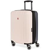 SwissGear Duet Hardside Expandable Luggage with Spinner Wheels, Pink/Dark Grey, Carry-On 19-Inch