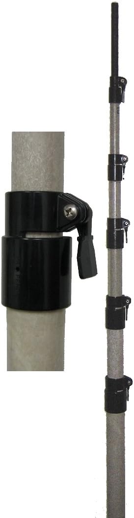 MFJ-1908H Heavy Duty 43ft Telescoping Fiberglass Mast with Quick Clamps