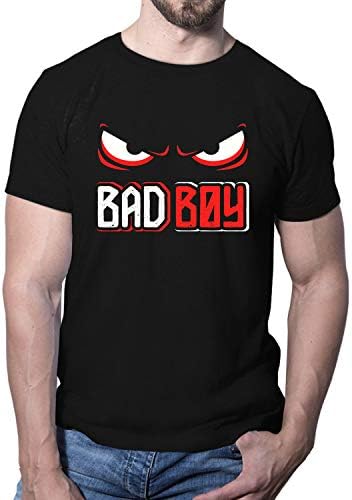 Moonfy Bad Boy Men's Cotton Half Sleeve Graphic Printed T-Shirt