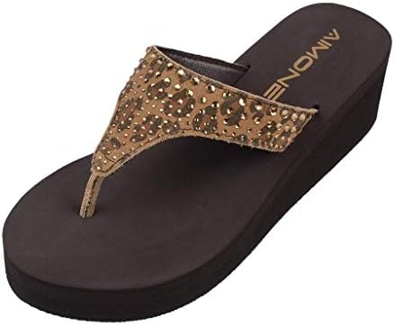sparkly wedge flip flops